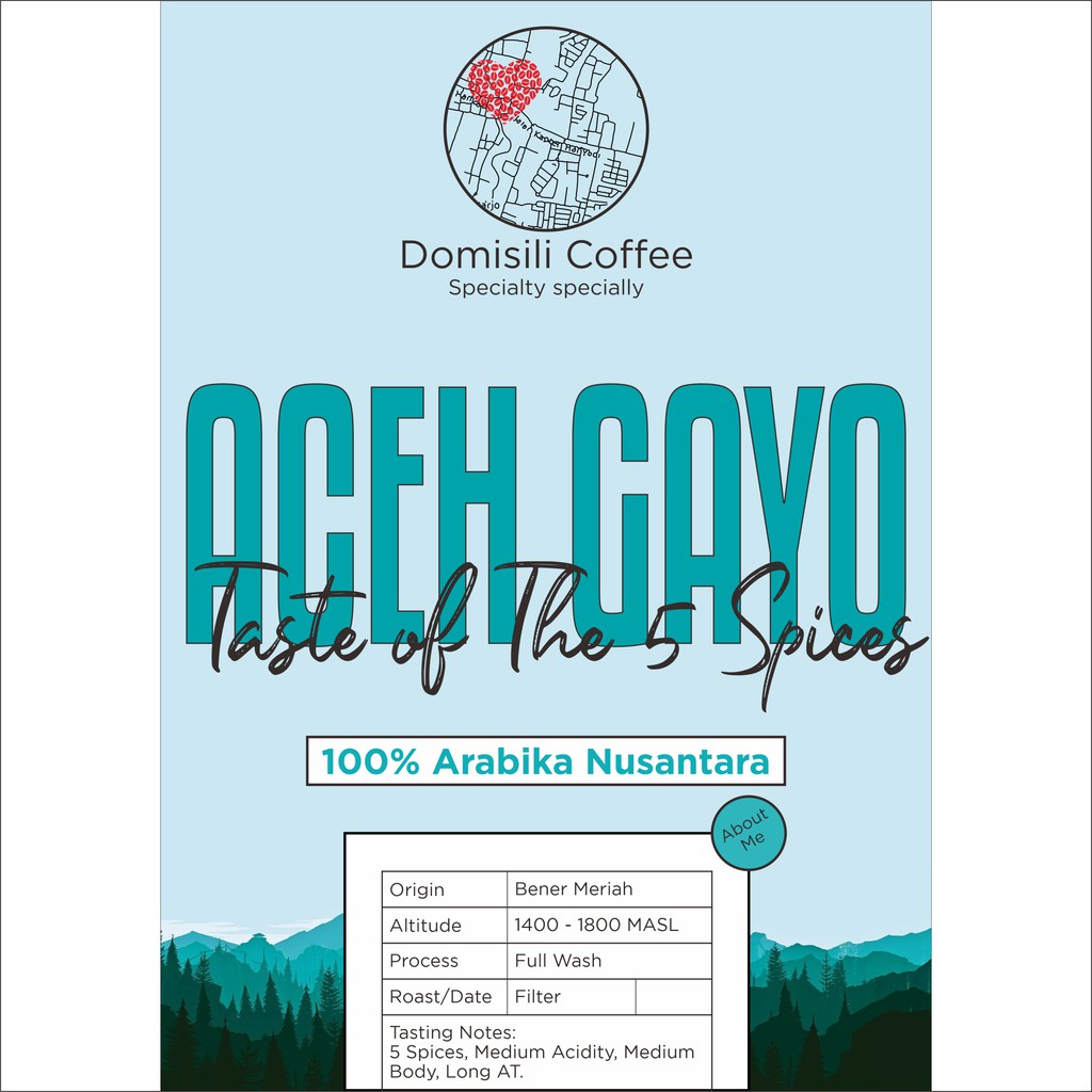 

Kopi Arabika Aceh Gayo Taste of The 5 Spices Biji - Domisili Coffee -