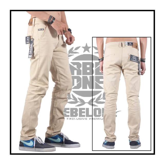 Celana chino panjang pria / celana chino cotton twill