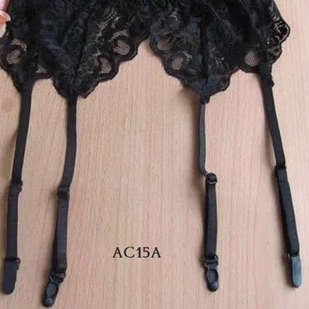 Grosir YCKDT [TOKO TERPERCAYA] GARTER BELT STOCKING AKSESORIS SEXY LINGERIE LACE BROKAT HITAM AC15A
