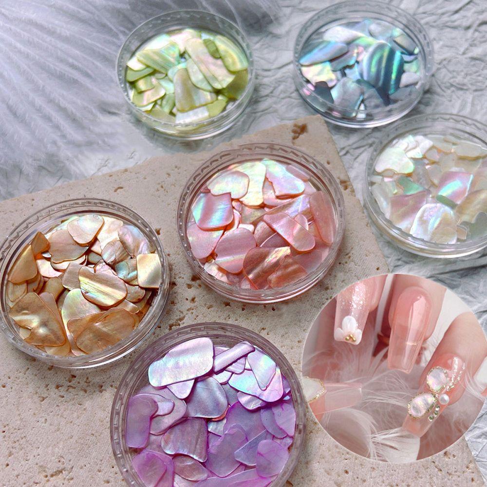 Mxbeauty Nail Art Shell Slice Natural Japanese Symphony Manicure Aksesoris 3D Patch Kuku Perhiasan Nail Art Abalone Slice