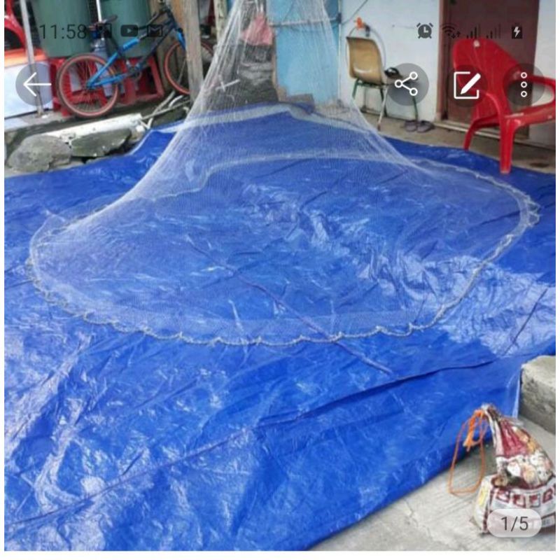 Jala senar jala ikan/lempar 12 feet besar siap pakai