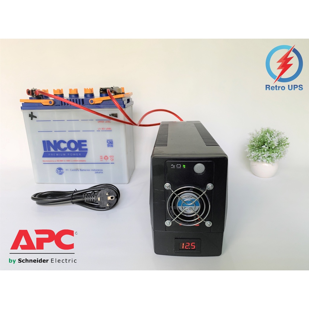 UPS Modifikasi APC BX650Li 650Va 325Watt 12V dengan FAN dan Sensor Suhu Bisa AKI 7 sd 200Ah