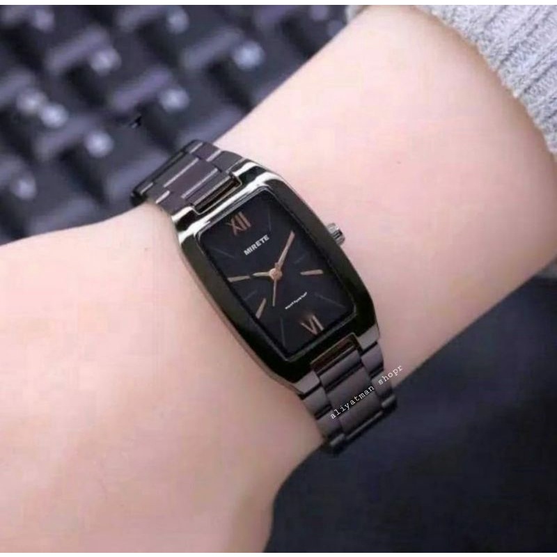 JAM TANGAN WANITA/CEWEK  MIRETE ORIGINAL RANTAI STAINLIS STEL WATER RESISTANT FREE BATRAI JAM TANGAN KASUAL WANITA ANTI AIR/TAHAN AIR COD JAM TANGAN CEWEK TERLARIS JAM TANGAN WANITA MURAH JAM TANGAN WANITA SPORTY MIRETE ORIGINAL model gues