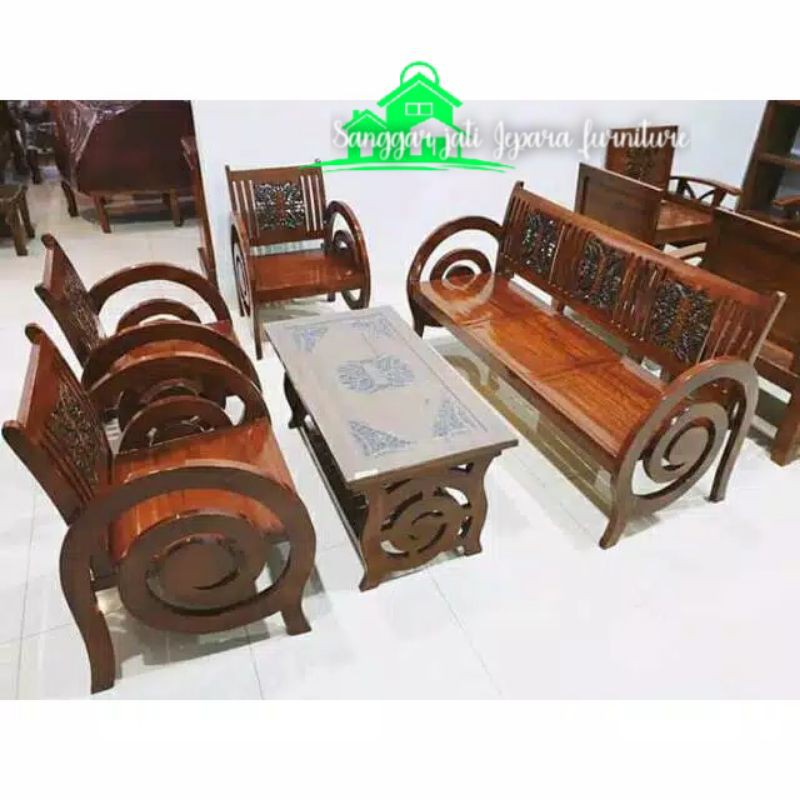 kursi tamu antik spiral muebel jepara