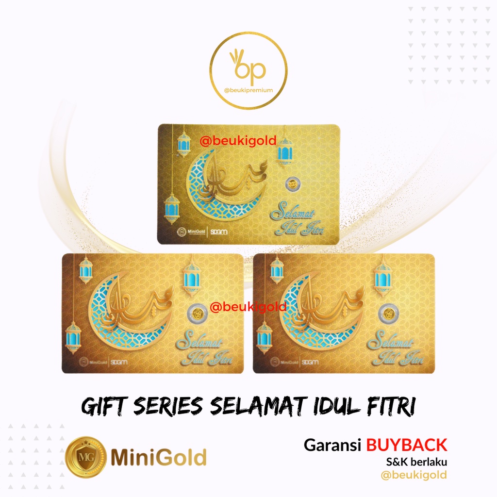 Emas Mini Gold Gift Series Selamat Idul Fitri 0.025 - 0.10 Gram Garansi BuyBack