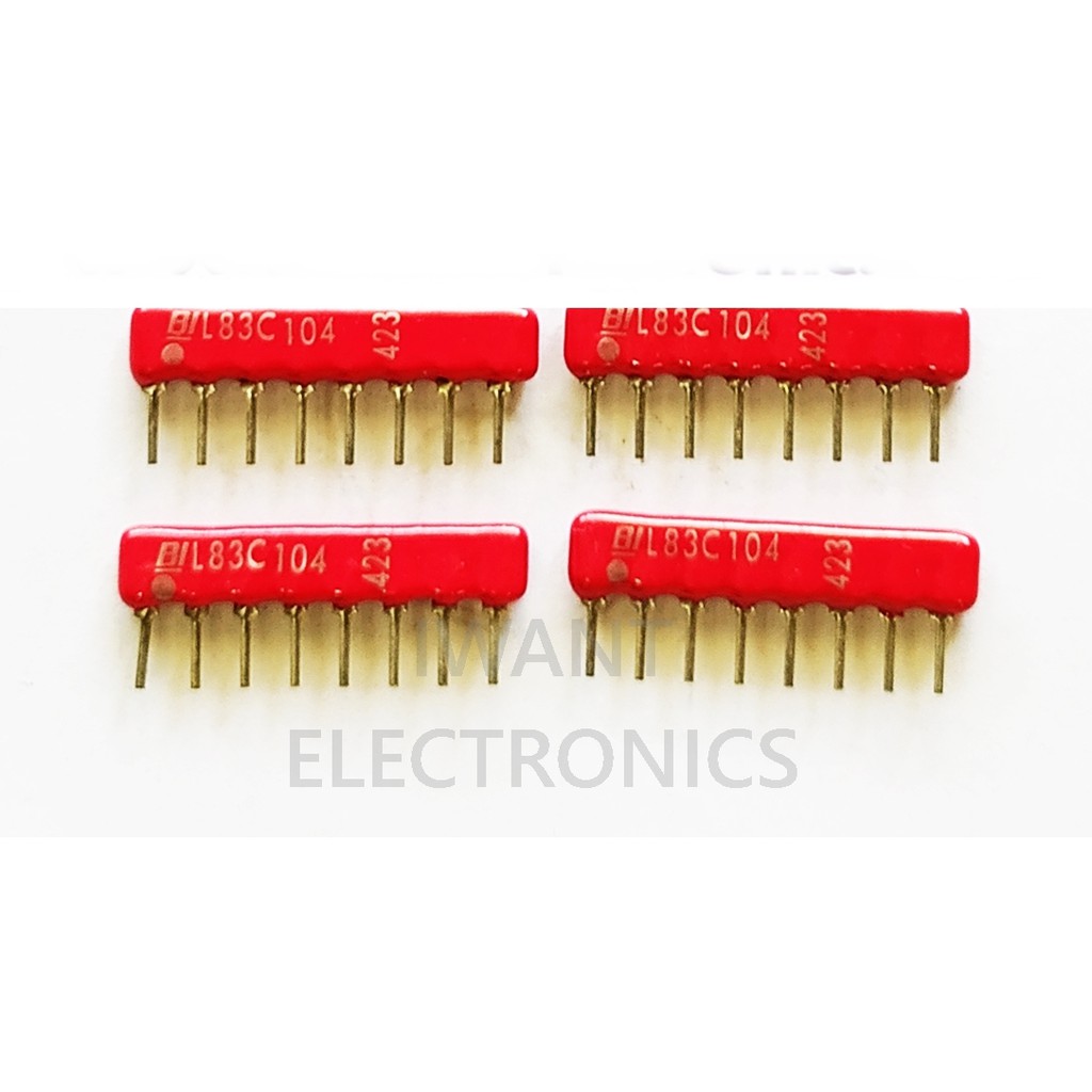 RESISTOR ARRAY 100K OHM 8PIN ARRAY 100K 8 KAKI RESISTOR ARRAY DIP 100K