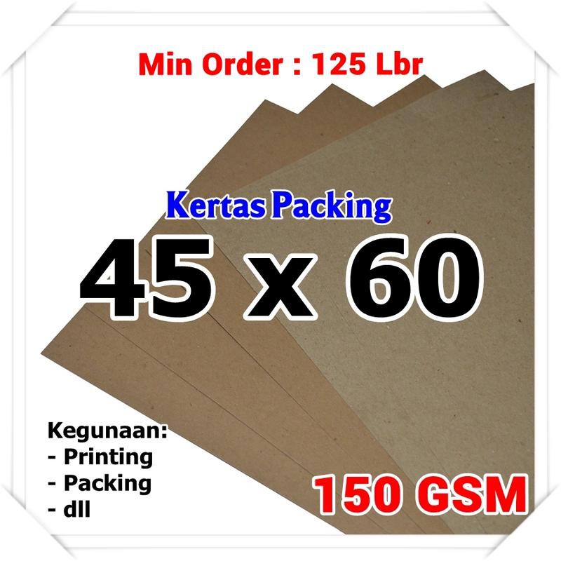 

PAKET - Kertas Packing Tebal | Kraft | Bungkus | Coklat | Sack | 45 x 60 cm | 150 Gram