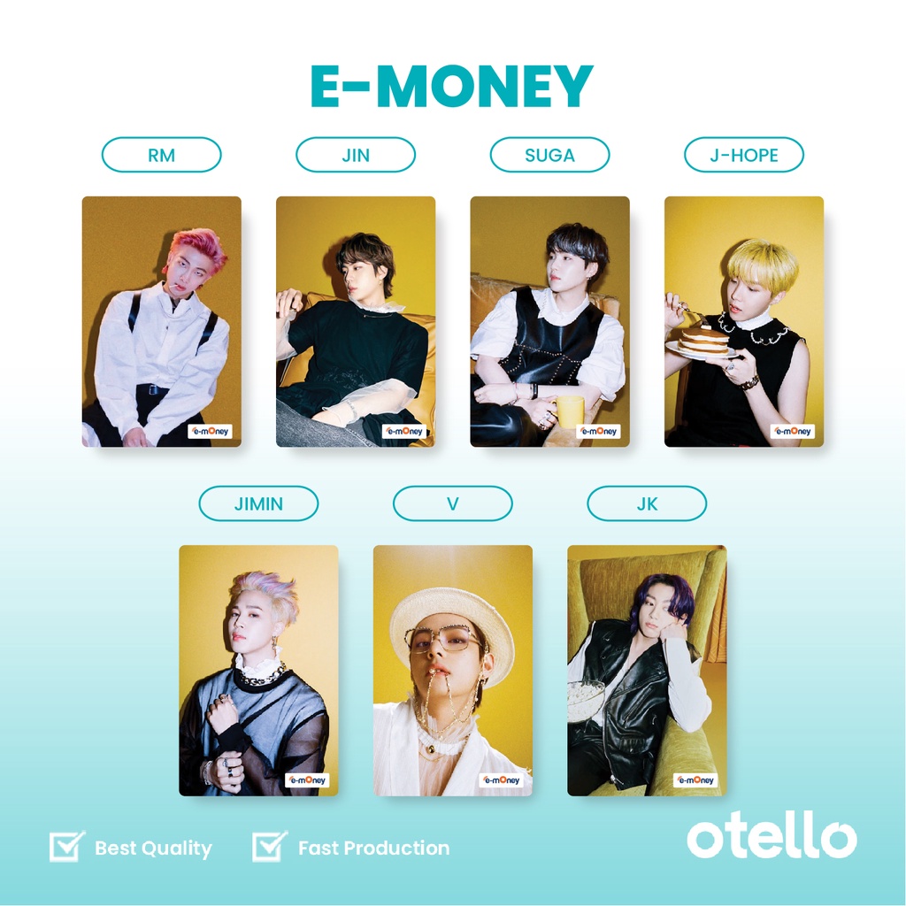 Kartu E-Money Butter BTS Photocard eMoney Card eToll Mandiri Bangtan Army Kpop Korean Idol