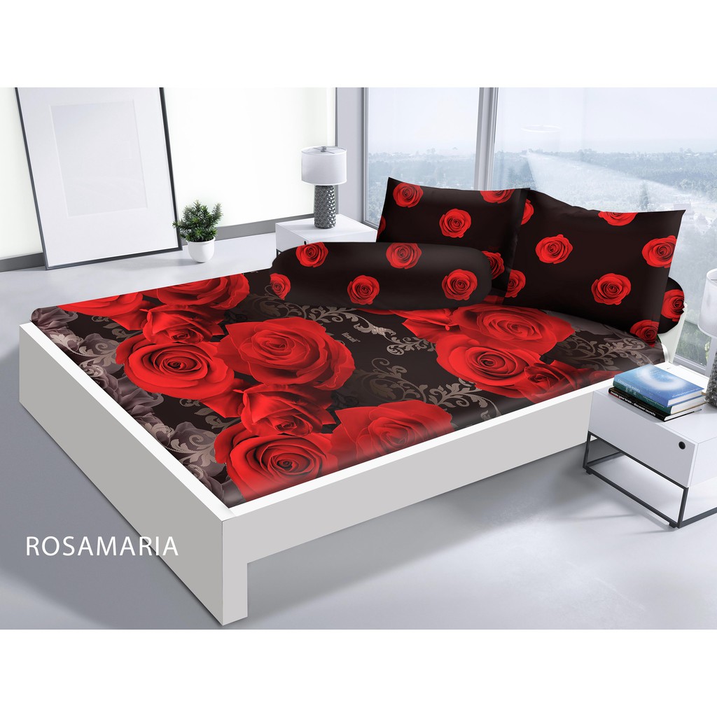 Sprei HAWAI 180x200 / 160x200 motif Rosamaria Rio Petunia Peacock blue - King 180 Queen 160 SP