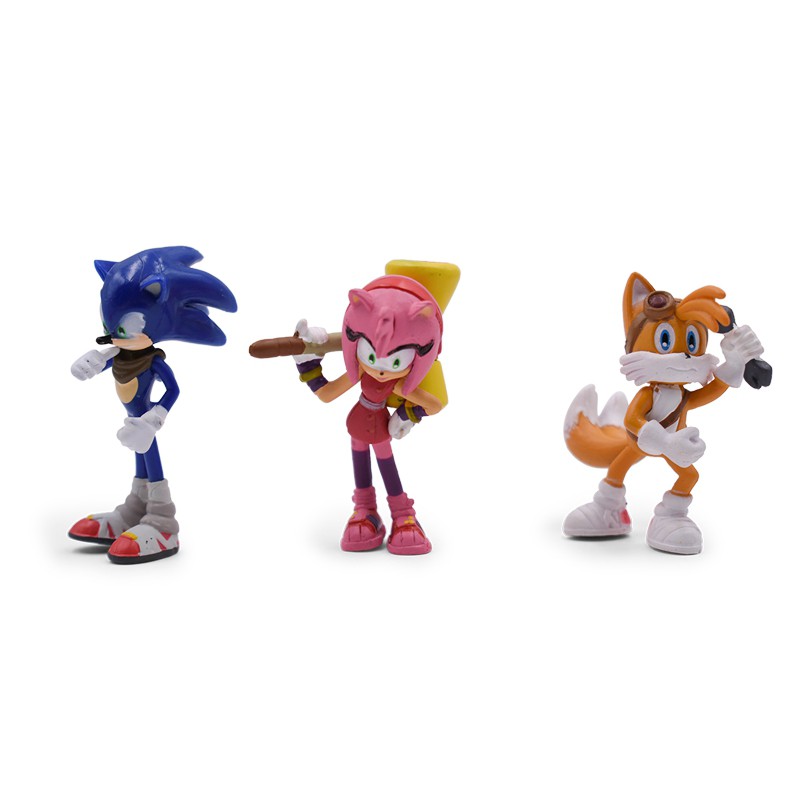 6pcs / set Mainan Action Figure Anime Sonic The Hedgehog Boom Langka Dr Eggman Shadow Bahan PVC Untuk Hadiah Anak