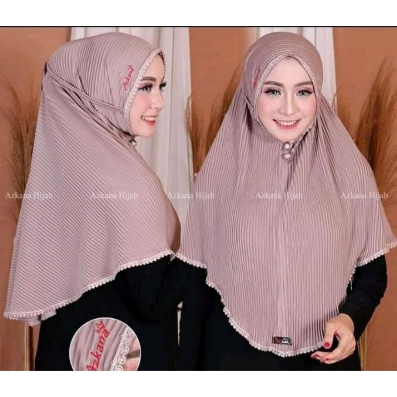 JILBAB INSTAN JERSY PLISKET RENDA TALI