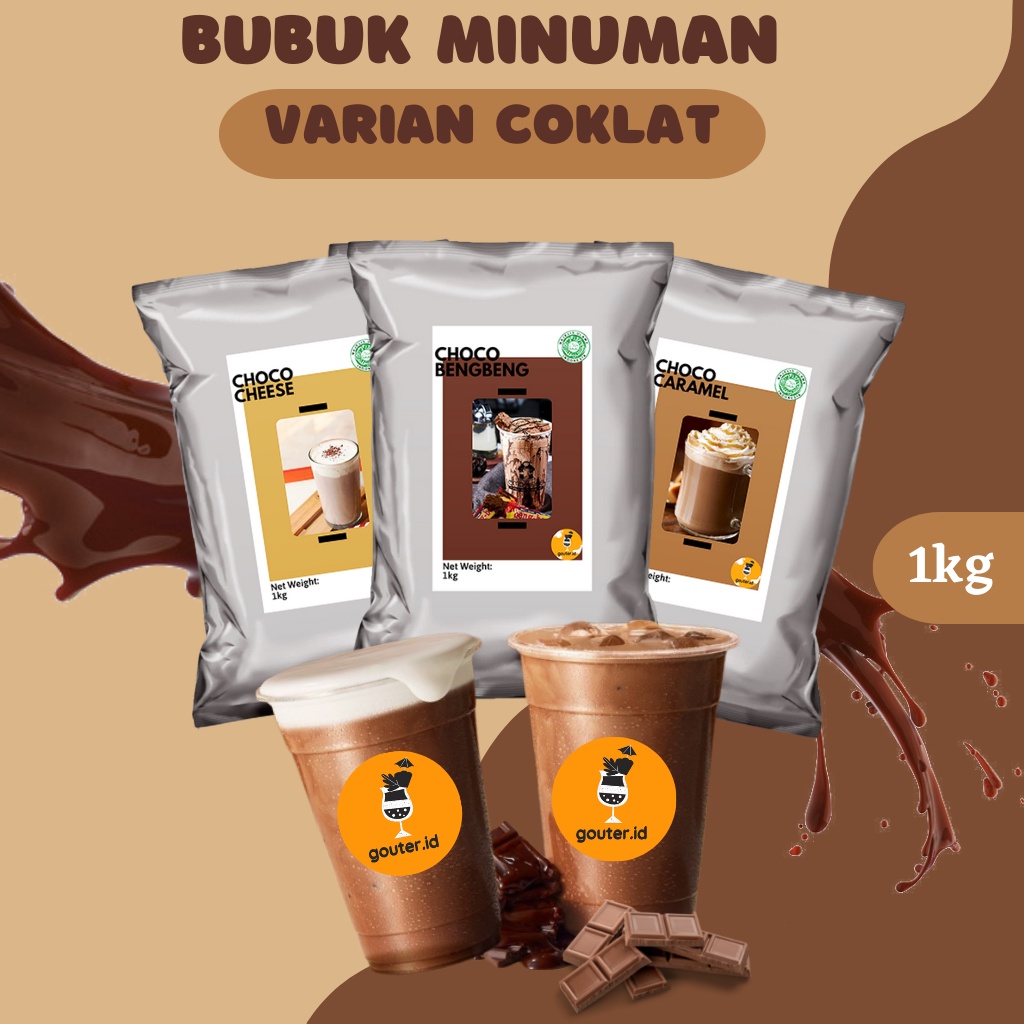 Jual Bubuk Minuman Rasa Varian Coklat 1kg Serbuk Minuman Aneka Rasa Powder Minuman Boba 8392