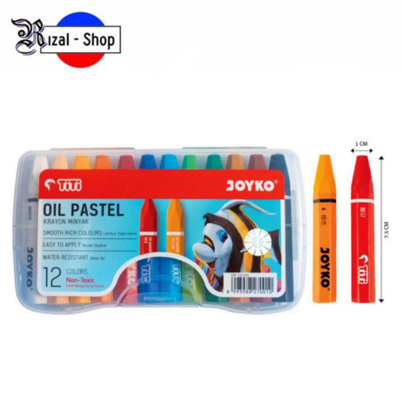 

Titi Joyko Crayon 12 Warna Oil Pastel Hexagonal