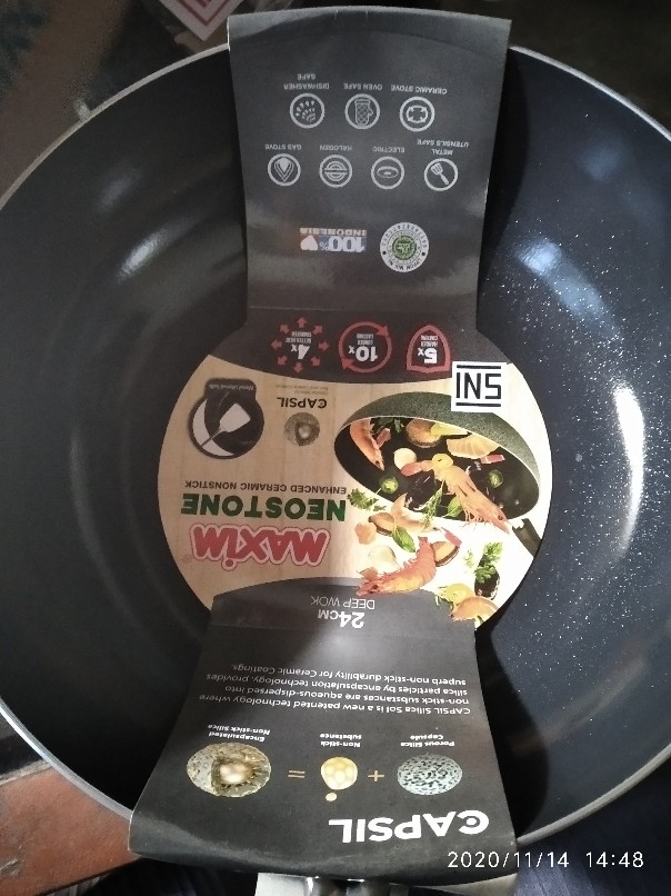 Neostone Deep Wok 24cm Ns / Wajan Ceramic Maxim