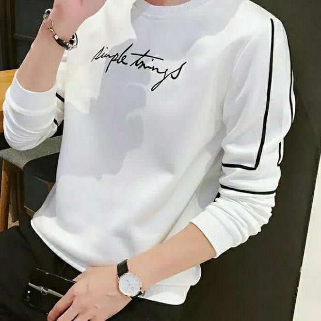 ۞ HipNop SIMPLE SWEATER PRIA LENGAN PANJANG JAKET SWEATER COWO SWEATER HODIE COWOK WARNA HITAM ➶