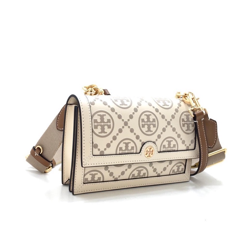 tb t monogram contrast mini shoulder bag