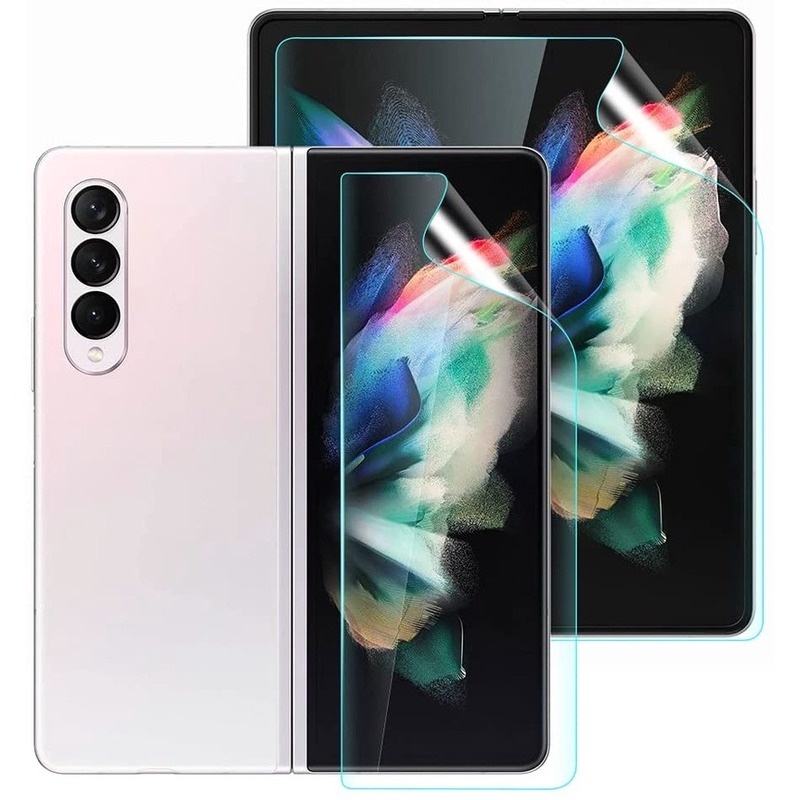 3pcs / set Film Pelindung Layar Hydrogel Anti Jatuh Untuk Samsung Galaxy Z Fold 3