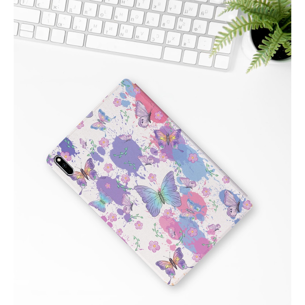 Casing Flip Tablet Untuk Huawei MatePad Pro 10.8/5G (2021.2019) Hard Stand Cover MRR-W29 MRX-AL09 MRX-AL19 MRX-W09 MRX-W19 Fashion Fancy Color Butterfly Series Leather Case