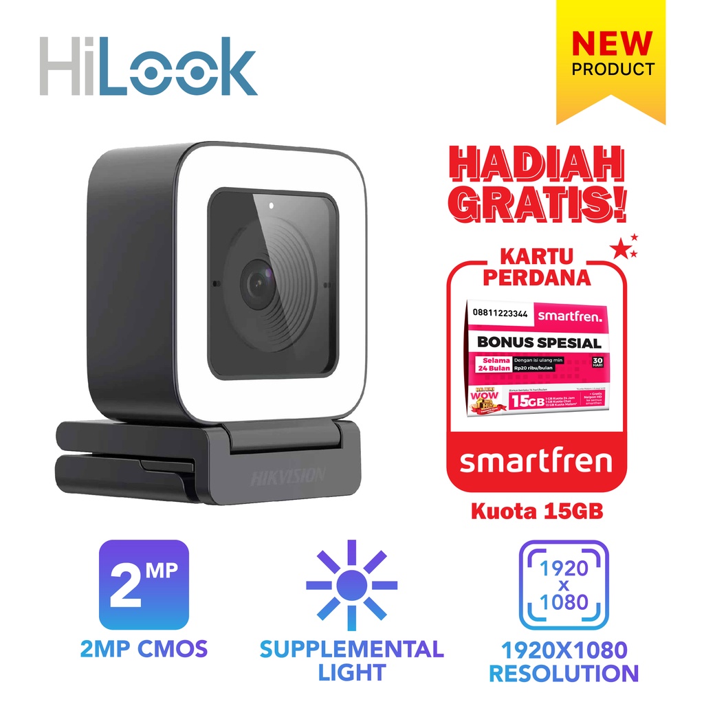 Webcam CCTV Camera Live Stream DS-UL2 Black HIKVISION