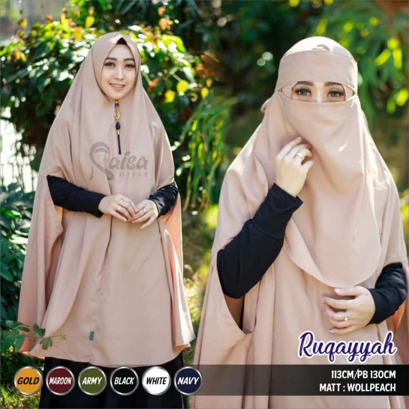 KHIMAR JUMBO WOLFIS SET CADAR/HIJAB SYAR'I JUMBO CADAR BANDANA/JILBAB WOLFIS JUMBO RAISA HIJAB/JILBA