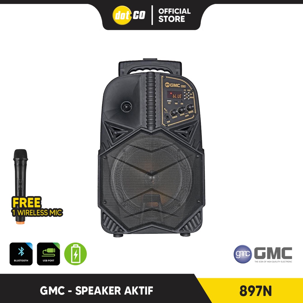 SPEAKER GMC 897N MULTIMEDIA BLUETOOTH + MIC WIRELESS | TERMURAH + GRATIS ONGKOS KIRIM*