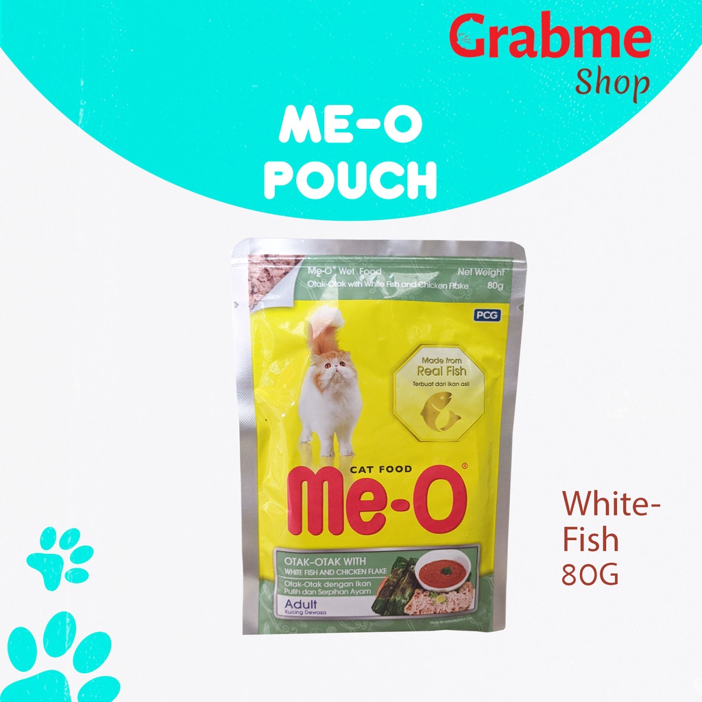 Makanan Kucing basah MEO pouch Otak otak All variant 80g Adult &amp; Kitten