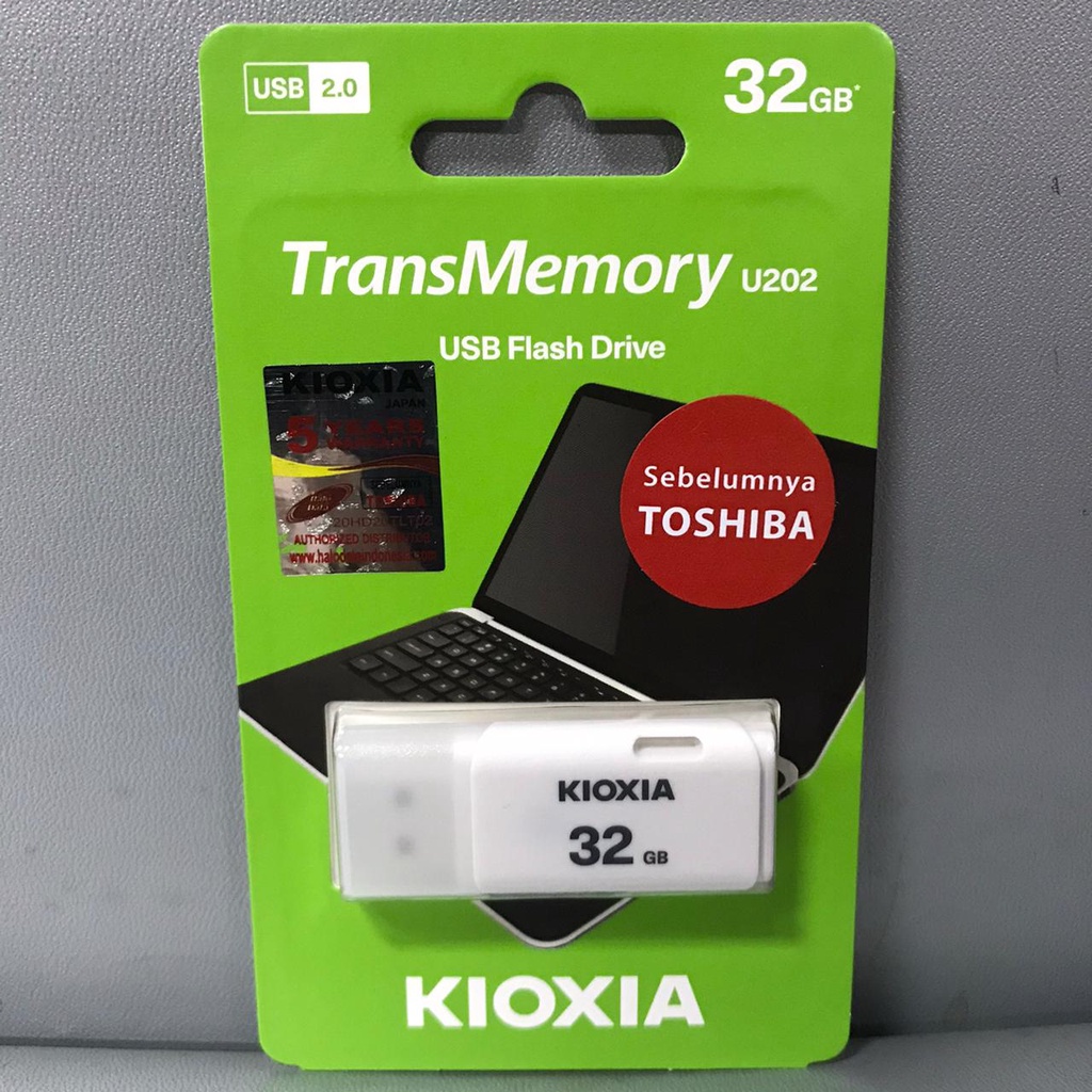 FLASDISK FLASDRIVE KIOXIA 32GB / FD Flash Disk KIOXIA 32 GB USB Drive Original GARANSI RESMI