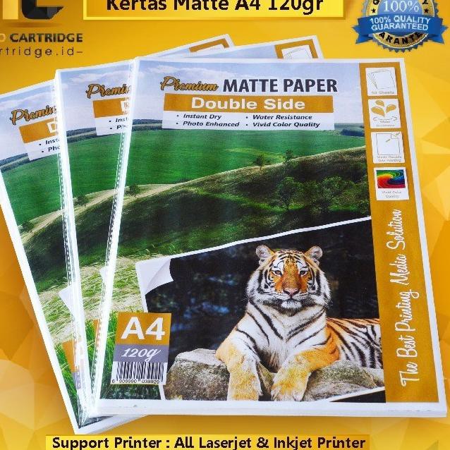 

BIG SALE Kertas Brosur Matte Art Paper Double Side A4 120 gsm 50 lbr Doff Mate ♠
