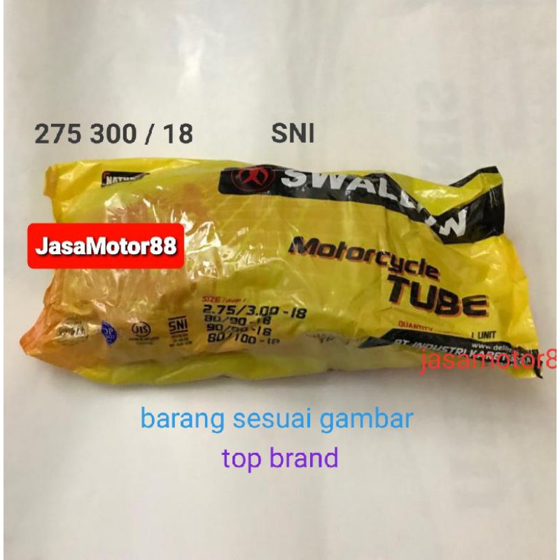 BAN DALAM MOTOR RING 18 UKURAN 275 300 SNI KUALITAS