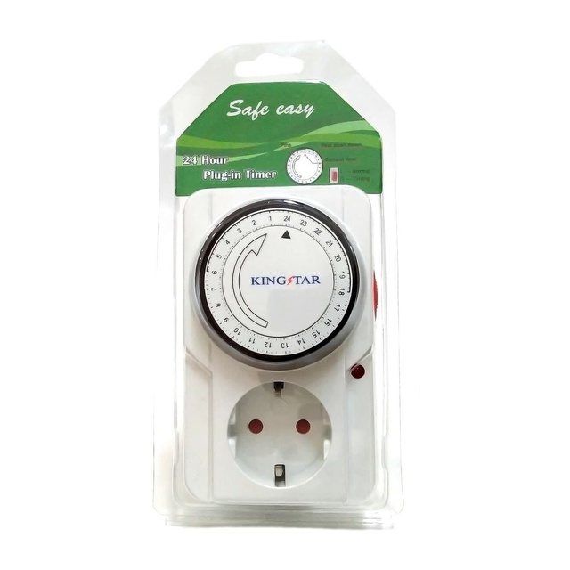 Stop Kontak Timer 24 Jam Analog Colokan Timer saklar merk Kingstar