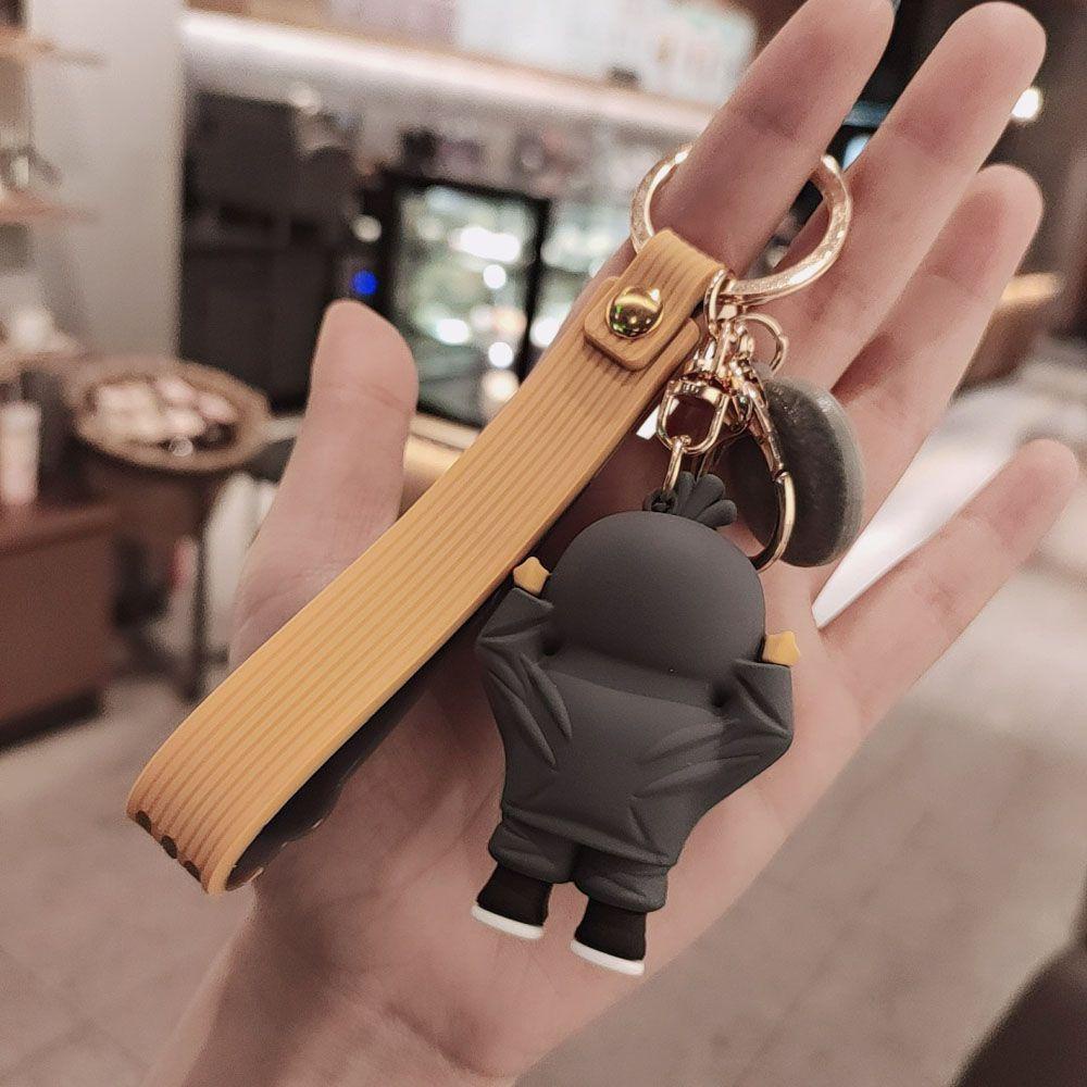 【 ELEGANT 】 Pikachu Gantungan Kunci Hadiah Lucu Miniatur Keyring Spray Fire Dragon Scultures Key Ring