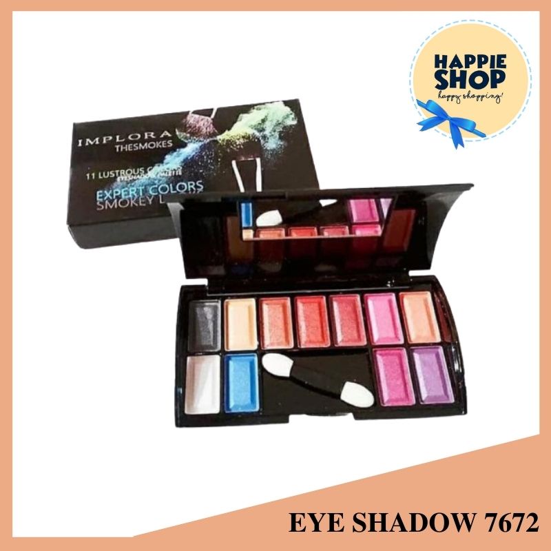 KM Implora The Smokes Eye Shadow 7672 make up mata 11 color perona mata ber bpom