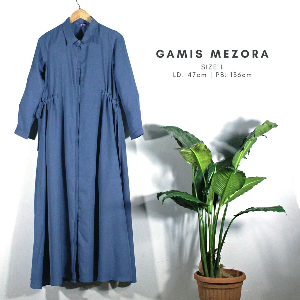Dress Hijab Gamis Dress Tile Muslim Gamis Original Gamis Lebaran Remaja MEZORA Dress Muslim Polos