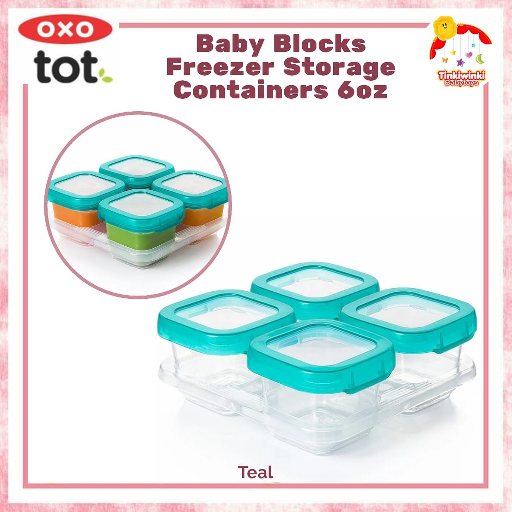 Oxo Tot Baby Blocks Freezer Storage 6 oz - Teal