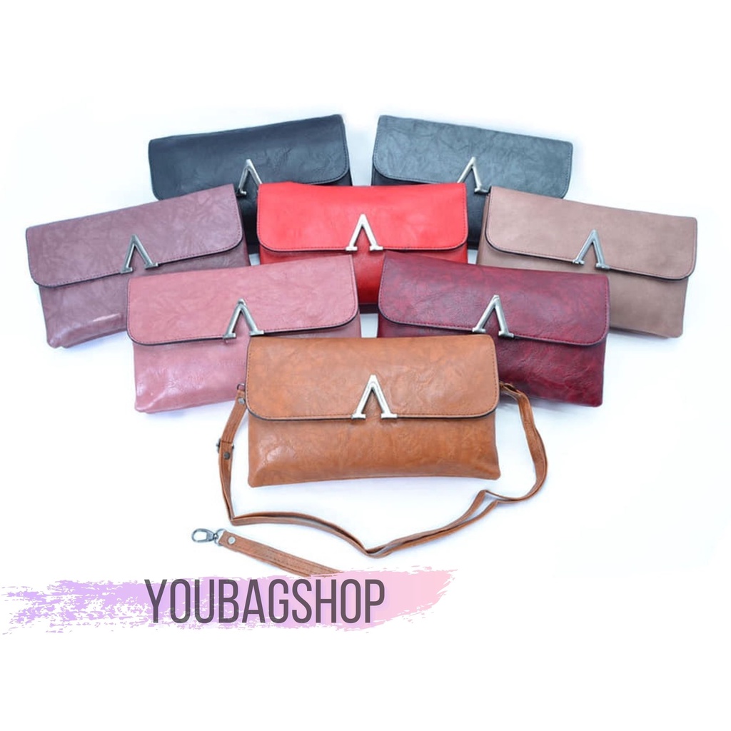 Clutch - Tas selempang Wanita / Tas tipis kulit / Tas Wanita termurah / Tas fashion cewek kekinian 1359-1