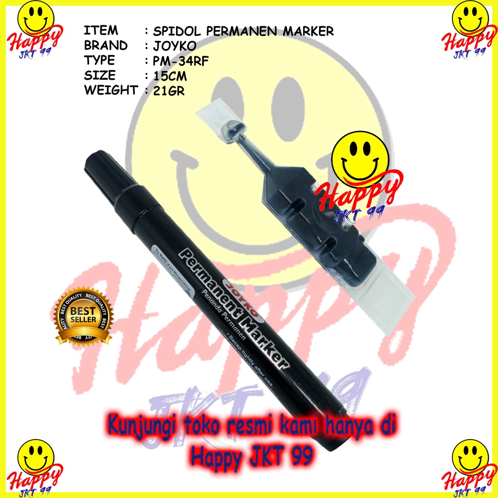 [ HAPPY JKT 99 ] SPIDOL JOYKO PM-34RF PERMANENT PERMANEN (FREE REFILL)