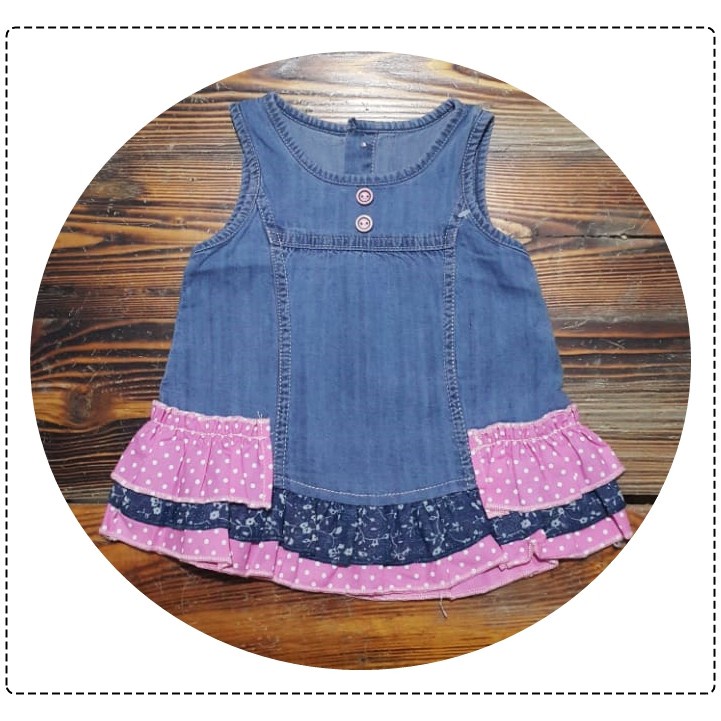 Overall Rok Dress Jeans Anak Bayi Perempuan/ Overall Denim Import 6