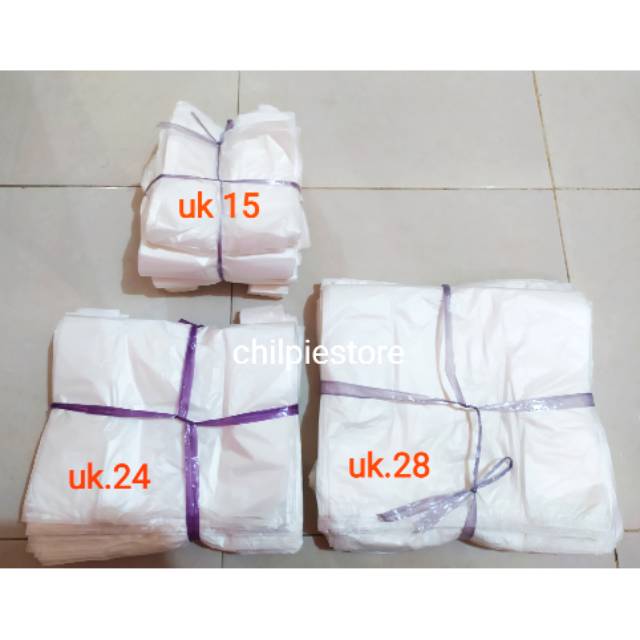 (1 kg) kresek kiloan putih / kresek loss kiloan putih