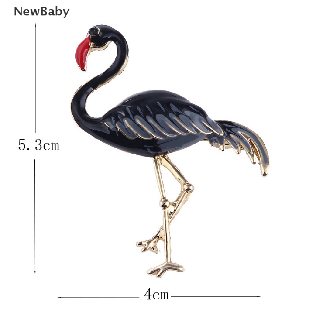 Newbaby Bros Pin Enamel Desain Burung Flamingo Elegan Untuk Wanita