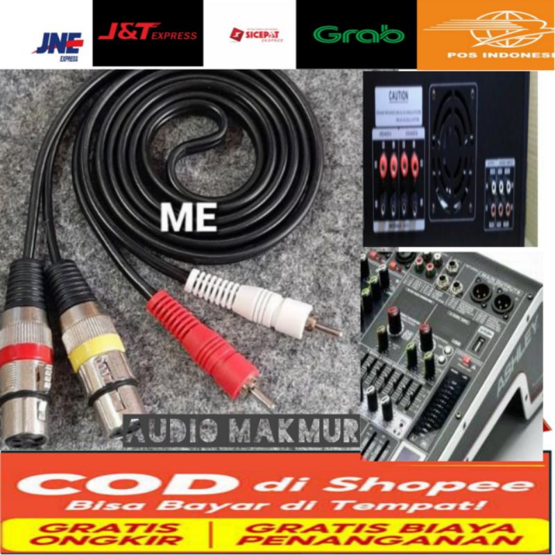 Jack Canon famele ke rca untuk mixer ke Amplifier toa