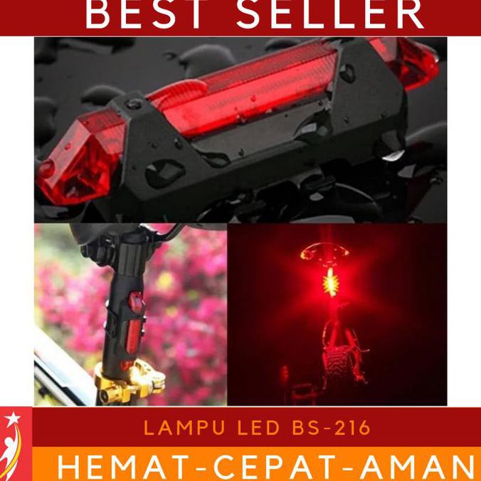 Lampu Sepeda Led Bs-216 Asli