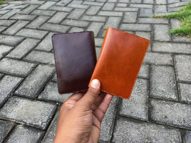 Dompet Kartu Kulit Lipat / leather card