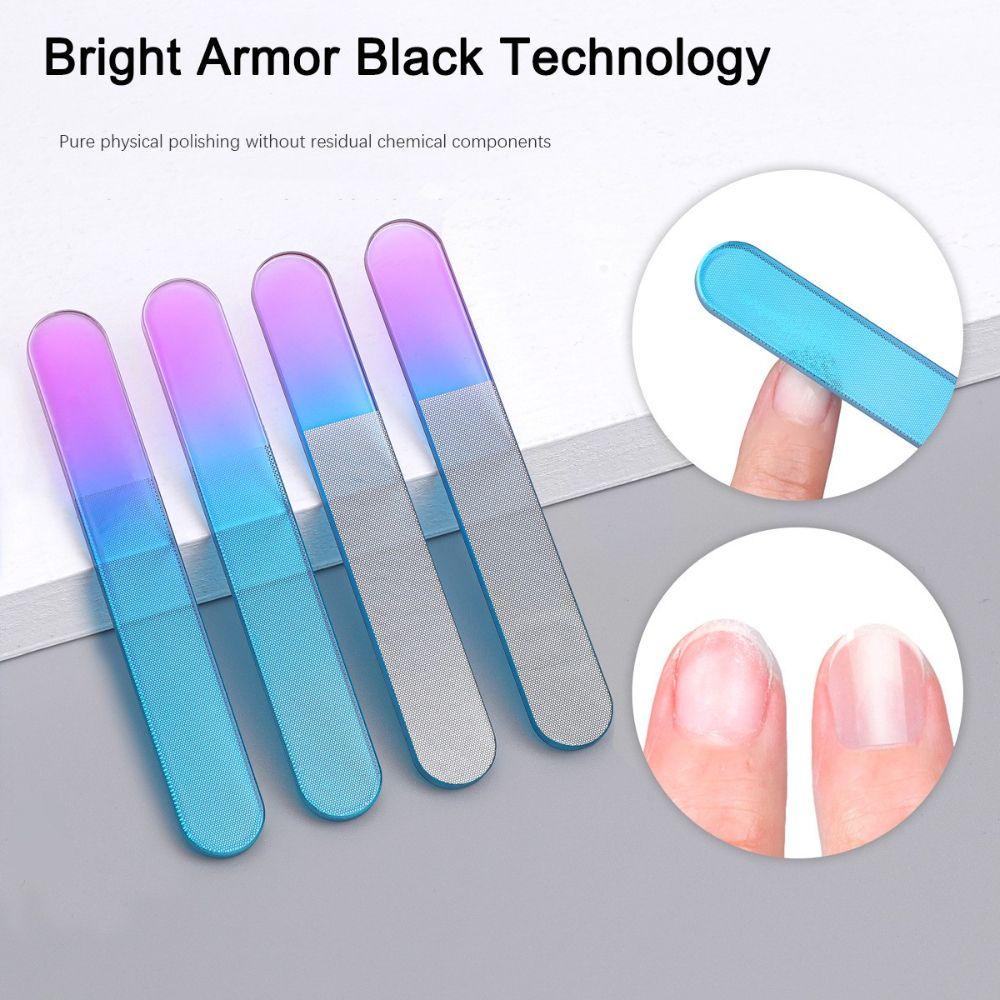 Mxbeauty Kikir Kuku Dengan Kaca Case Tahan Lama Profesional Sanding Grinding Manicuring Tools