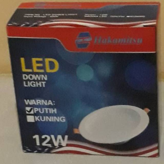 Downlight Panel LED IB BULAT PUTIH 12w 12watt DL INBOW Masuk Plafon