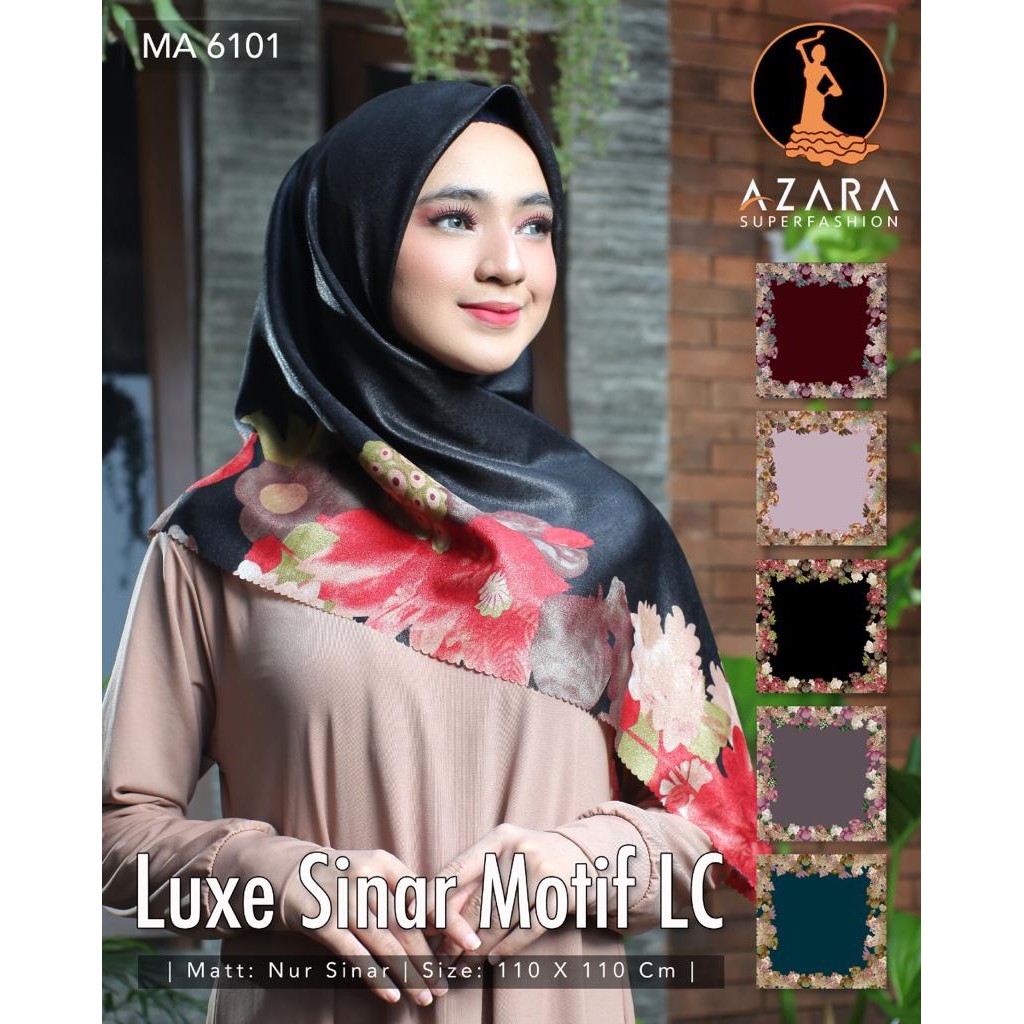 Jilbab Hijab Kerudung Jilbab Syari Hijab Syari Atasan Miuslim Jilbab Segi Empat Luxe Sinar Motif LC