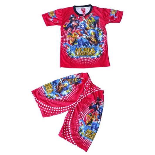 BAJU KAOS SETELAN ANAK-ANAK  ML MOBILE LEGENDS
