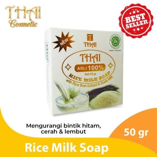 Thai Rice Milk Soap Sabun Pencerah Pemutih Kulit 50Gr Original