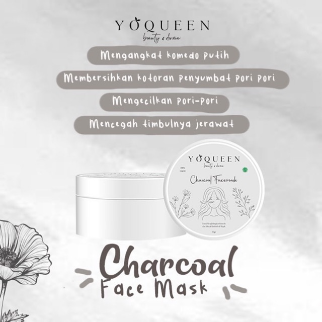 Masker Organik Charcoal by Yoqueen Beauty