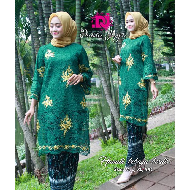 Kebaya brukat kurung HANABI/kebaya terlaris/pakain wanita populer/fashion wanita/kebaya/brukat