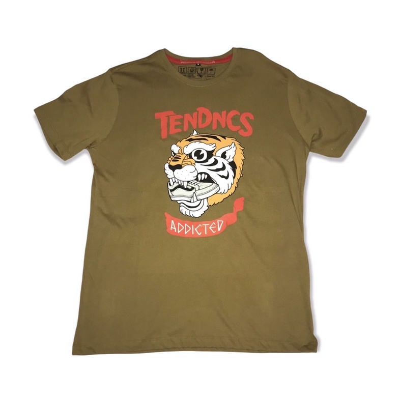 Kaos pria Warna Khaki Tendencies original